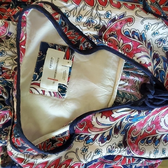 NWOT Anthropologie Spliced Bohemian Flowy Tunic Mini Dress - Picture 9 of 9